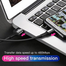 Baseus LED lighting Charger Cable For iPhone X 8 7 USB Cable For iPhone iPad Fast Charging Charger Cable Mobile Phone Data Cable