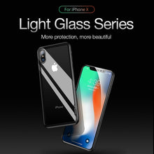 CAFELE Original Case For iPhone X 10 soft TPU edge Tempered Glass Ultra Thin Transparent Glass Back Cover For Apple iPhones X 10