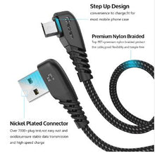 TIEGEM 90 Degree Micro USB Cable 2A Fast Charger Data Cable Braided USB Cable Mobile Phone USB Charger Cable For Samsung Huawei