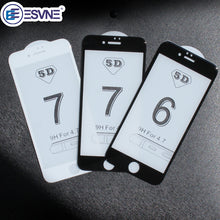 ESVNE 5D Tempered Glass for iphone 7 glass 6s plus Screen Protector For iPhone 6 Glass Full Cover Film Curved Edge