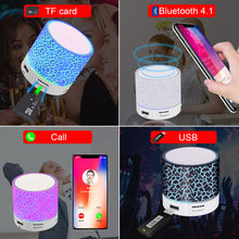 GETIHU Portable Mini Bluetooth Speakers Wireless Hands Free LED Speaker With TF USB FM Sound Music For Mobile Phone For iPhone 6