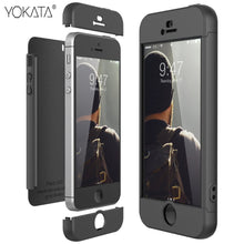 Luxury Hard PC Case For iPhone 5 5S SE 6 7 8 plus X 360 Bumper Shockproof Slim 3 in 1 Full Protective Ultra thin Matte Plain
