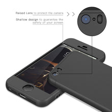 Luxury Hard PC Case For iPhone 5 5S SE 6 7 8 plus X 360 Bumper Shockproof Slim 3 in 1 Full Protective Ultra thin Matte Plain