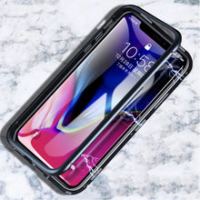 Magnetic Adsorption Metal Case for iphone X Luxury Tempered Glass Cover