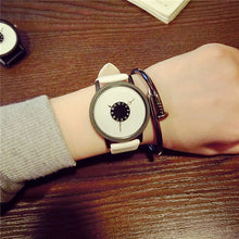 Hot fashion creative watches women men quartz-watch BGG brand unique dial design lovers' watch leather wristwatches clock