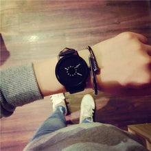 Hot fashion creative watches women men quartz-watch BGG brand unique dial design lovers' watch leather wristwatches clock