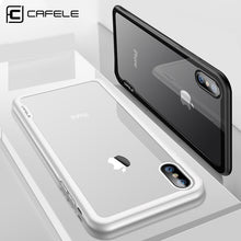 CAFELE Original Case For iPhone X 10 soft TPU edge Tempered Glass Ultra Thin Transparent Glass Back Cover For Apple iPhones X 10