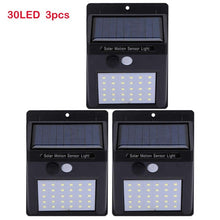 1-4pcs Solar Light Recharge 20/30 Leds PIR Motion Sensor Solar Lamp Outdoor Garden Lamp Decoration Night Security Wall light