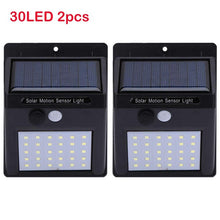 1-4pcs Solar Light Recharge 20/30 Leds PIR Motion Sensor Solar Lamp Outdoor Garden Lamp Decoration Night Security Wall light