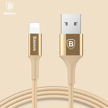 Baseus LED lighting Charger Cable For iPhone X 8 7 USB Cable For iPhone iPad Fast Charging Charger Cable Mobile Phone Data Cable