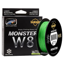 SeaKnight MONSTER W8 Braided Fishing Line 500M 8 Strands Wide Angle Tech Multifilament Braid PE Line Saltwater 15 20 30 50 100LB