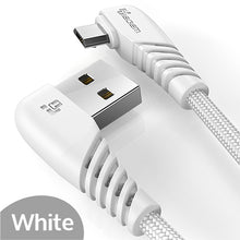 TIEGEM 90 Degree Micro USB Cable 2A Fast Charger Data Cable Braided USB Cable Mobile Phone USB Charger Cable For Samsung Huawei
