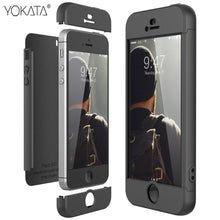 Luxury Hard PC Case For iPhone 5 5S SE 6 7 8 plus X 360 Bumper Shockproof Slim 3 in 1 Full Protective Ultra thin Matte Plain