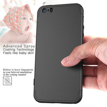 Luxury Hard PC Case For iPhone 5 5S SE 6 7 8 plus X 360 Bumper Shockproof Slim 3 in 1 Full Protective Ultra thin Matte Plain