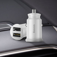 Baseus Mini USB Car Charger For Mobile Phone Tablet GPS 3.1A Fast Charger Car-Charger Dual USB Car Phone Charger Adapter in Car