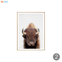 Nordic Farmhouse Highland Cow Print Modern Boho Nursery Decor Bohemian Wall Art Scottish Canvas Painting Bedroom Framed