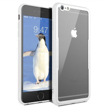 GrandEver Luxury Clear Phone Case For iphone 6 6s 7 Plus X Cover Transparent Tempered Glass TPU Hybrid Hard Back Ultra Thin