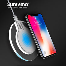 Qi Wireless Charger for Samsung Galaxy S8 S8Plus Suntaiho Fashion Charging Dock Cradle Charger for iphone XS MAX XR 8 Plus phone